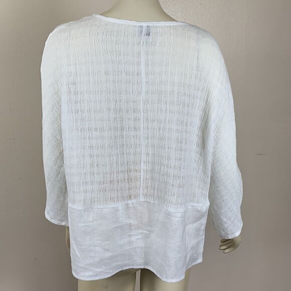 New JOIE Linen Gauze Texture Top Size SMALL tunic shirt - Picture 5 of 8